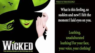 What is This Feeling  Wicked  Talent Show Karaoke with Lyrics [upl. by Kelcey]