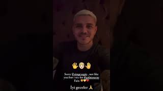 Mauro Icardi şarkı söylüyor Aşkın olayım [upl. by Ahsilrac559]