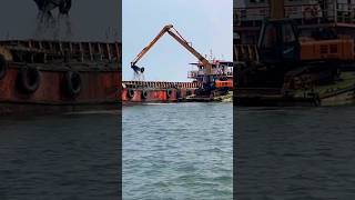 🚜JCB water working  jcb in sea 🌊  jcb jcbvibois jcb3cx automobile shorts shortsvideo [upl. by Eignav]