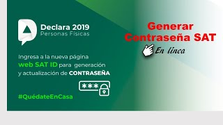 Generar Contraseña del SAT en linea Errores al generarla 2020 [upl. by Giusto]