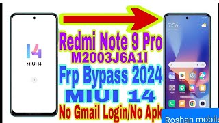 Redmi Note 9 Pro Frp Bypass  Without Pc [upl. by Lukin]