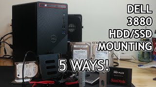 Dell 3880 Hard Drive Mounting 5 Different Ways [upl. by Davy426]