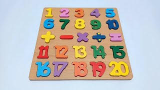 Puzzle kayu angka  Edukasi belajar untuk anak [upl. by Oiceladni605]