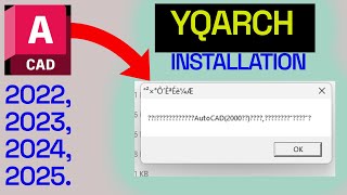 SOLVED YQ PLUGIN NOT INSTALLING FOR AUTOCAD 2022  2025 [upl. by Ahsatak]