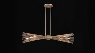 Savoy House Longfellow 6Light Linear Chandelier in Burnished Brass [upl. by Robinson]