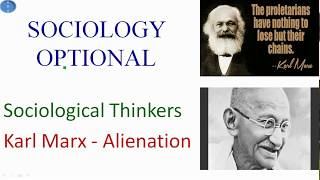 Karl Marx Theory of Alienation Sociology Optional  Full Sociology Optional Course [upl. by Nivlac]