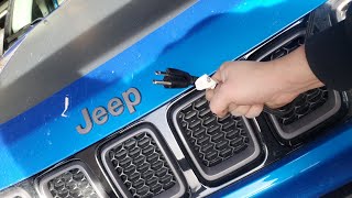 Engine block heater install on a 2019 Chrysler Jeep Compass 24 liter engine [upl. by Sualkin772]