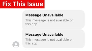 Message Unavailable Messenger  This Message is Not Available on This App Messenger [upl. by Aninnaig]