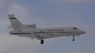 Emergency Landing  Dassault Falcon 900EX Engine Failure [upl. by Ondrej]