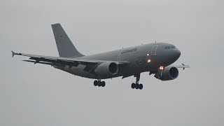 The last German Air Force Airbus A310 low approach at Leipzig Halle Airport [upl. by Keram]