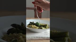 Roasted Asparagus and Pesto Risotto shorts [upl. by Ahsieyn]