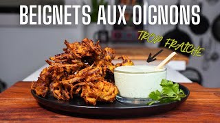 BEIGNETS aux OIGNONS à LINDIENNE avec une DÉLICIEUSE SAUCE  FACILE amp RAPIDE [upl. by Ahsaelat37]