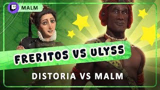 ULYSS vs FRERITOS sur CIVILIZATION 6  Ma POV et le duel contre Distoria [upl. by Elleved339]