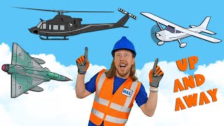 Airplane Helicopter and Things that Fly  Airplane Kids Song  Helicopter for Kids handymanhal [upl. by Ahtnicaj]