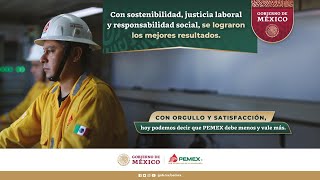 Con orgullo y satisfacción hoy podemos decir que PEMEX debe menos y vale más [upl. by Ecylahs584]