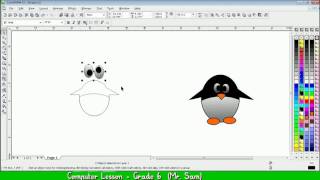 CorelDraw  membuat Penguin  How to Draw Penguin TUTORIAL [upl. by Leik874]