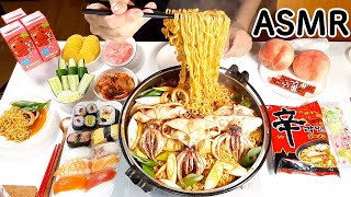 ASMR RAMEN54 NOODLES COOKINGEATING SOUNDS NO TALKING MUKBANG [upl. by Atinrehs]