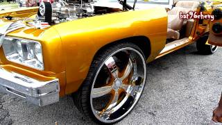 Candy Gold 75 Chevy Caprice Donk Vert on 30quot Forgiatos Pt2  HD [upl. by Southworth]