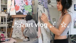 art vlog ★ busy week as an art student amp new projects [upl. by Ailis]