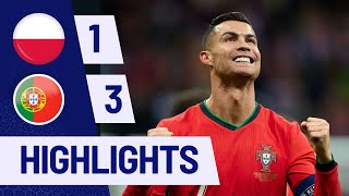 Poland vs Portugal 13 Highlights Cristiano Ronaldo 906 Goal  Nations League 2425 [upl. by Teiluj]