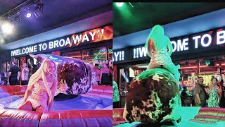 Pretty girl riding a mechanical bull Benidorm funnyvideo entertainment 🤠🐂 October 9 2024 [upl. by Eesdnil]