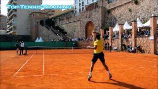 Stan Wawrinka Training 2014COURT LEVEL VIEW [upl. by Teddy]