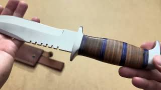 ASH DJ65 Handmade Hunting Bowie Knife 440c steel 12 Inches [upl. by Ronnoc]