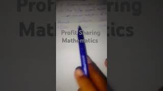 Partnership Profit Sharing Mathematics QasimIlamuddin maths [upl. by Arbmahs492]