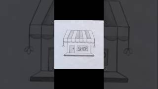 How to draw a shop  Shop drawing [upl. by Gautier118]