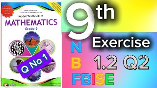 Class 9 Maths Federal Board Exercise 12  NBF Class 9 Ex 12 Q2  CSA Edu  csaedu [upl. by Seluj]