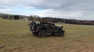 Willys Hotchkiss M201 Jeep Field drive 14421 Pt 3 [upl. by Christel]