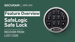 How to Recover From a Lost Code on Your SafeLogic Safe Lock [upl. by Shoshana]