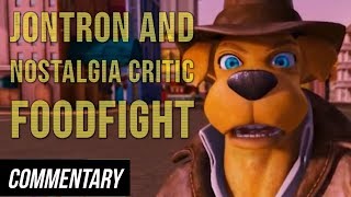 Blind Reaction Jontron and Nostalgia Critic  Foodfight [upl. by Yrogiarc]