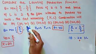 leontief production function fixed proportion production function perfect complements production [upl. by Arnuad]