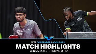 Manav Vikash Thakkar vs Olajide Omotayo  MS R32  WTT Contender Lagos 2023 [upl. by Rancell]