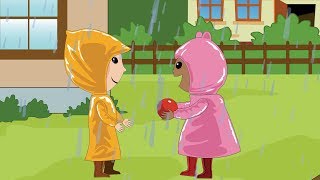 Rain Rain Go Away with lyrics  Nursery Rhyme by EFlashApps [upl. by Yblocaj]