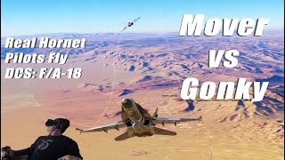 Real Hornet Pilots Fly Together in DCS FA18 using VR  Mover vs Gonky [upl. by Nekial]