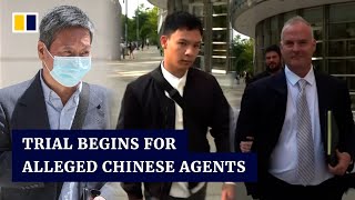 Trial begins for 3 suspected Chinese agents accused of harassing USbased fugitive [upl. by Mcconnell626]