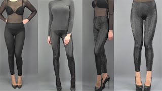 Super SKINNY Leggings Leather Style animalprint TIGHTS Lookbook Calzedonia  TRY ON REVIEW [upl. by Xam141]