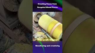 Woodturning Creating Vases from Recycled Wood Pieces woodwork woodturning woodworking shorts [upl. by Chapnick343]