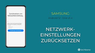 Netzwerkeinstellungen zurücksetzen  Samsung Android 12  One UI 4 [upl. by Neelac]