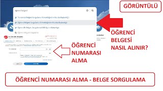 ÖĞRENCİ NUMARASI NASIL ALINIR ÖĞRENCİ BELGESİ ALMA PASİF ÖĞRENCİKAYIT YENİLEMEMİŞ NE DEMEK [upl. by Bazluke]