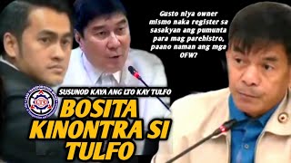 Rep Bosita kinontra si Sen Tulfo sa kagustuhan nito sa LTO na dapat owner mismo ang mag parehistro [upl. by Ado]