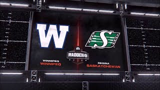 Madden 25 CFL Winnipeg Blue Bombers vs Saskatchewan Roughriders [upl. by Oberon]