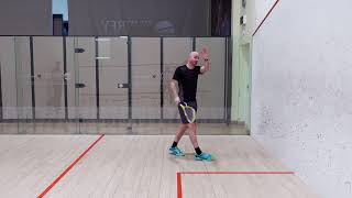 Squash tips Backhand return of serve  Return of serve after sidewall [upl. by Netsrek]