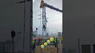 Crane accident viralvideo sorts bhojpuri mobailcrane highlights crane heavyequipment sad [upl. by Yekcaj]