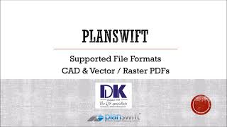 Planswift  File Formats  CAD amp VectorRaster PDFs [upl. by Hnahc]