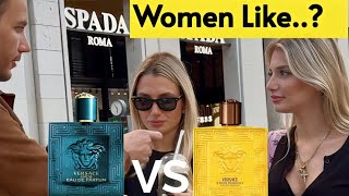 Women React to NEW Versace Eros Energy VS Versace Eros EDP [upl. by Blanche]