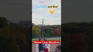 Finish Line 2024 Marine Corps Marathon next to Arlington National Cemetery and Iwo Jima Memorial [upl. by Etnoek]