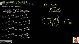 Identify the major products A and B respectively in the following set of reactions [upl. by Hasin905]